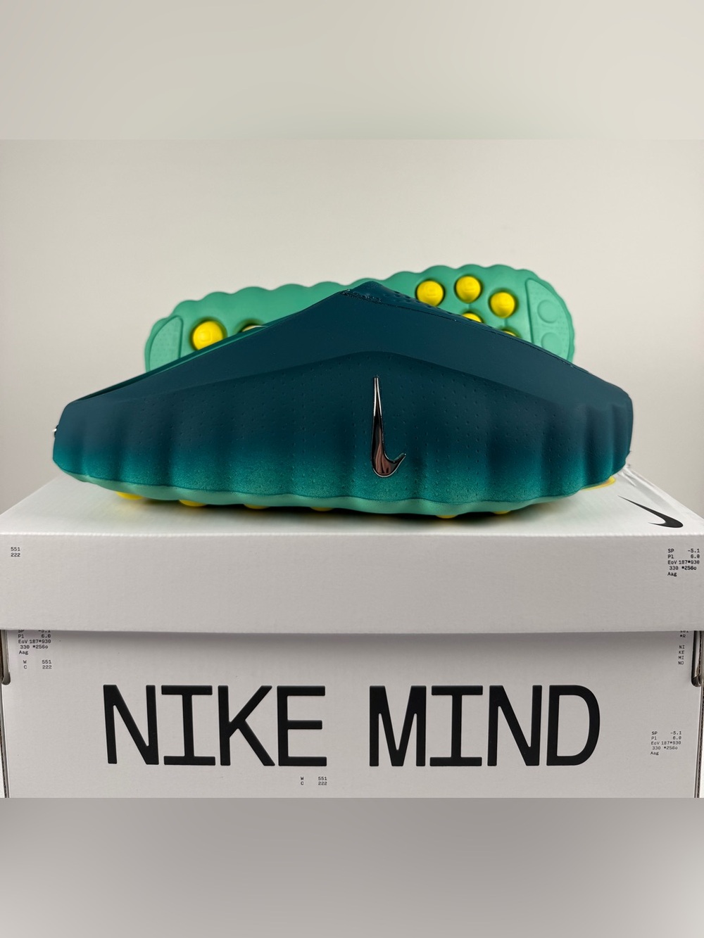 Nike Mind 001 Slide Geode Teal Light Menta HQ4307 301 Mens Size 9